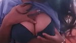 Hot girl pressing her boobs and show