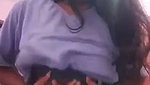 Hot girl pressing her boobs and show