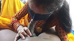 Slim bhabhi giving Blowjob and Handjob to his devar