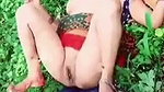 Cheating village aunty secret outdoor sex in forest with neighbour