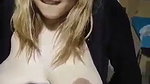 shaved pussy golden hair girl riding dick
