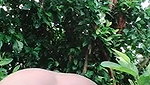 Indian women bathing outside