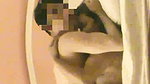 Hot couple enjoying sex on the bed and listening music