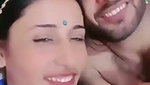 Newly Married Couple Enjoying and showing her boobs