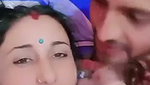 Newly Married Couple Enjoying and showing her boobs
