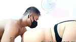 Hot couple fucking on live