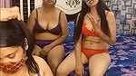 Sexy group of women fucking hard on live