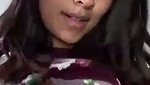Beautiful girl showing on video call