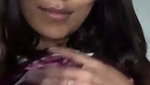 Beautiful girl showing on video call
