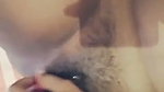Sexy girl showing her nude body and using small dilo