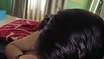 Sexy gf giving deepthroat blowjob