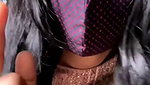 Hot girl showing her boobs in pink dress and talking live