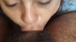 Hot girl giving Blowjob and rubing her lover dick near her mouth