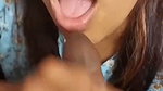 Hot girl giving Blowjob and rubing her lover dick near her mouth