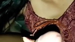 Hot girl giving Blowjob  fuck hand with neighbor brother