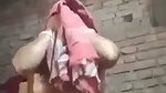 Indian aunty taking bath