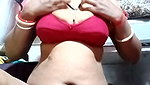Aunty showing and talking live