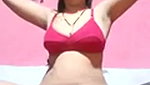 Aunty showing and talking live