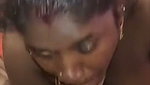 Tamil aunty giving Blowjob like a pro and eat cum