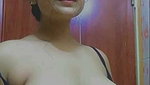 Hot  sexy girl showing her boobs in bathroom