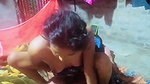 Couple enjoying sex at night