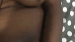 Hot  black beauty girl showing her sexy figure and fingering