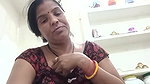 Aunty boobs pressing and showing in vc