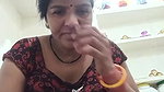 Aunty boobs pressing and showing in vc