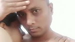 Indian Married Couple Kissing Bathing