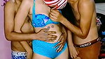 Group of girls boys enjoying and showing ass
