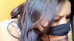 Hot couple enjoying Blowjob showing pussy on live