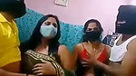 foursome guys enjoying and showing live