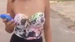 Cutie College grl Showing Boobs Outdoor