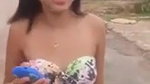 Cutie College grl Showing Boobs Outdoor