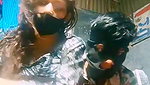 Girl friend bf enjoying and pressing boobs on live