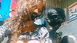 Girl friend bf enjoying and pressing boobs on live