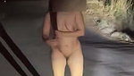 Hot Indian girl walking nude on the road