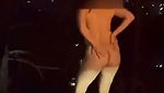 Hot Indian girl walking nude on the road