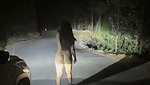 Hot Indian girl walking nude on the road