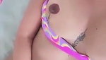 Meetii Kalher Mastrubating with Vibrator on Bed