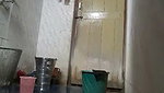 Aunty taking bath showing