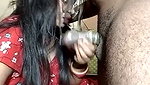 Sexy bhabhi try to Blowjob her lover dick on live
