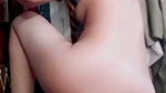 beautiful girl masturbation with cucumber