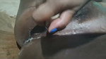 Aunty applying oil in her pussy for dilo