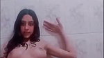 Sexy girl bathing showing her nude body