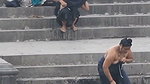 Kriti aunty outdoor bathing