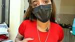 Hot girl showing her spider boobs
