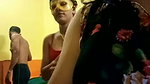 Three girl with one men enjoying live