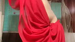 Red saree hot girl nude dancing showing
