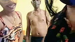 Sexy slim girl showing her boobs